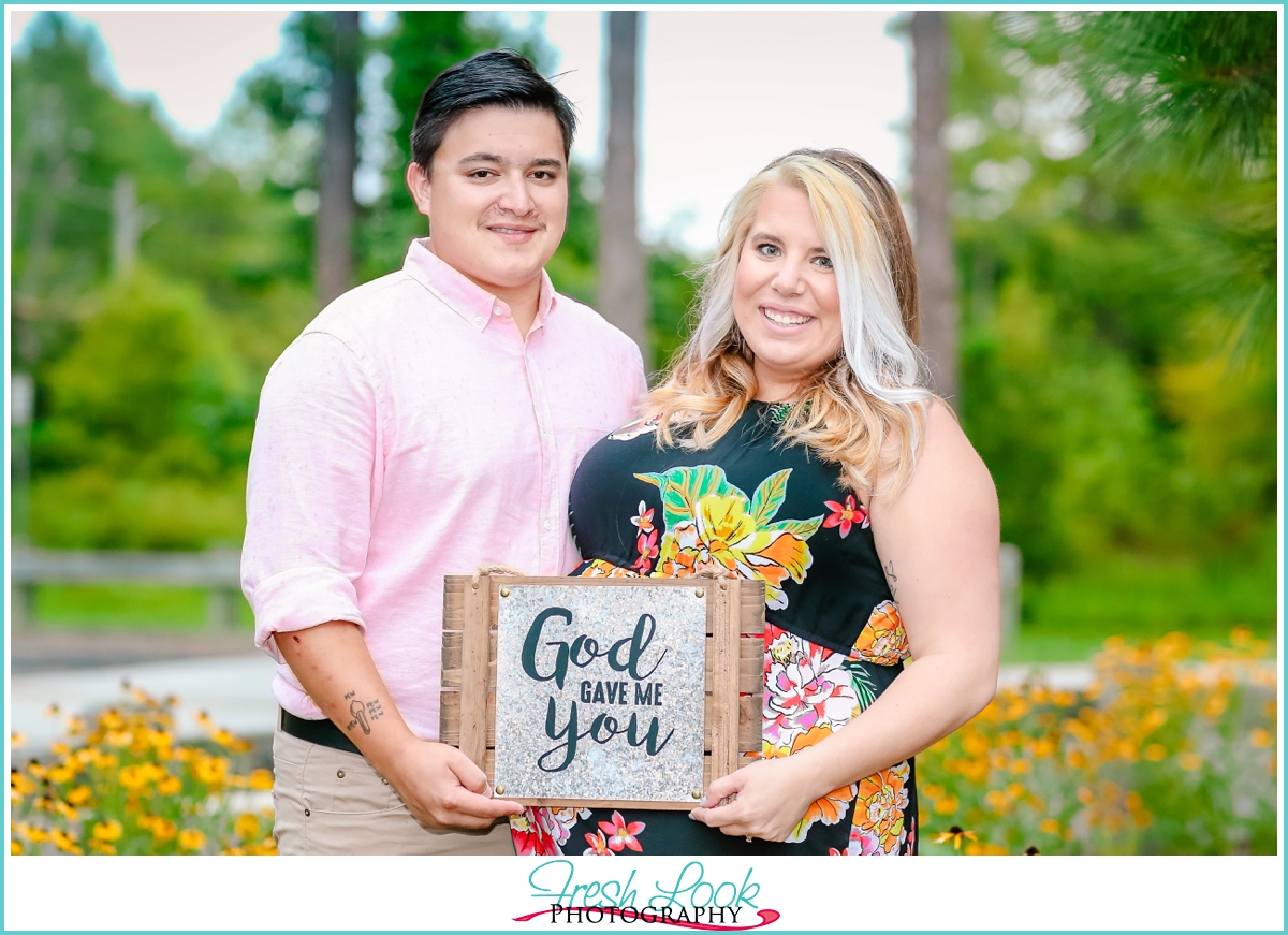 god gave me you engagement photo