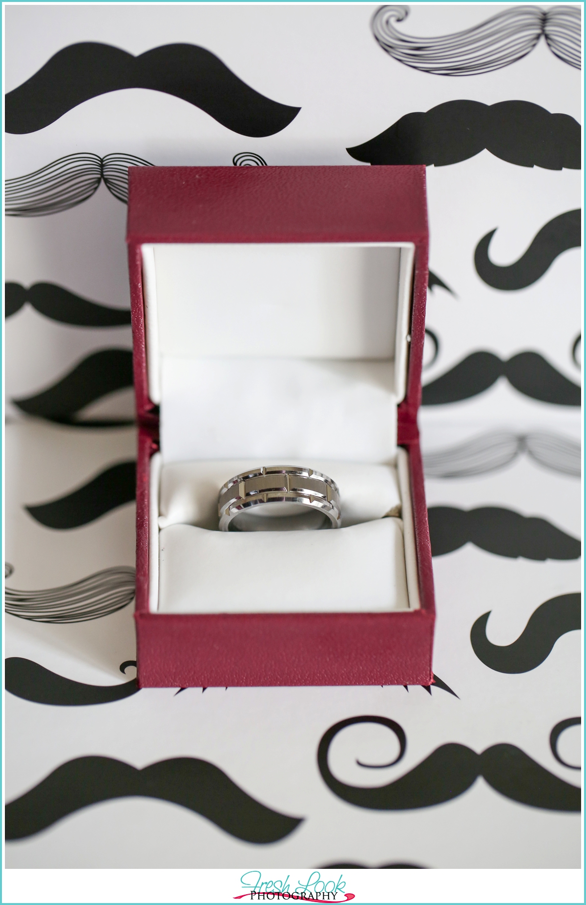 mustache wedding ring