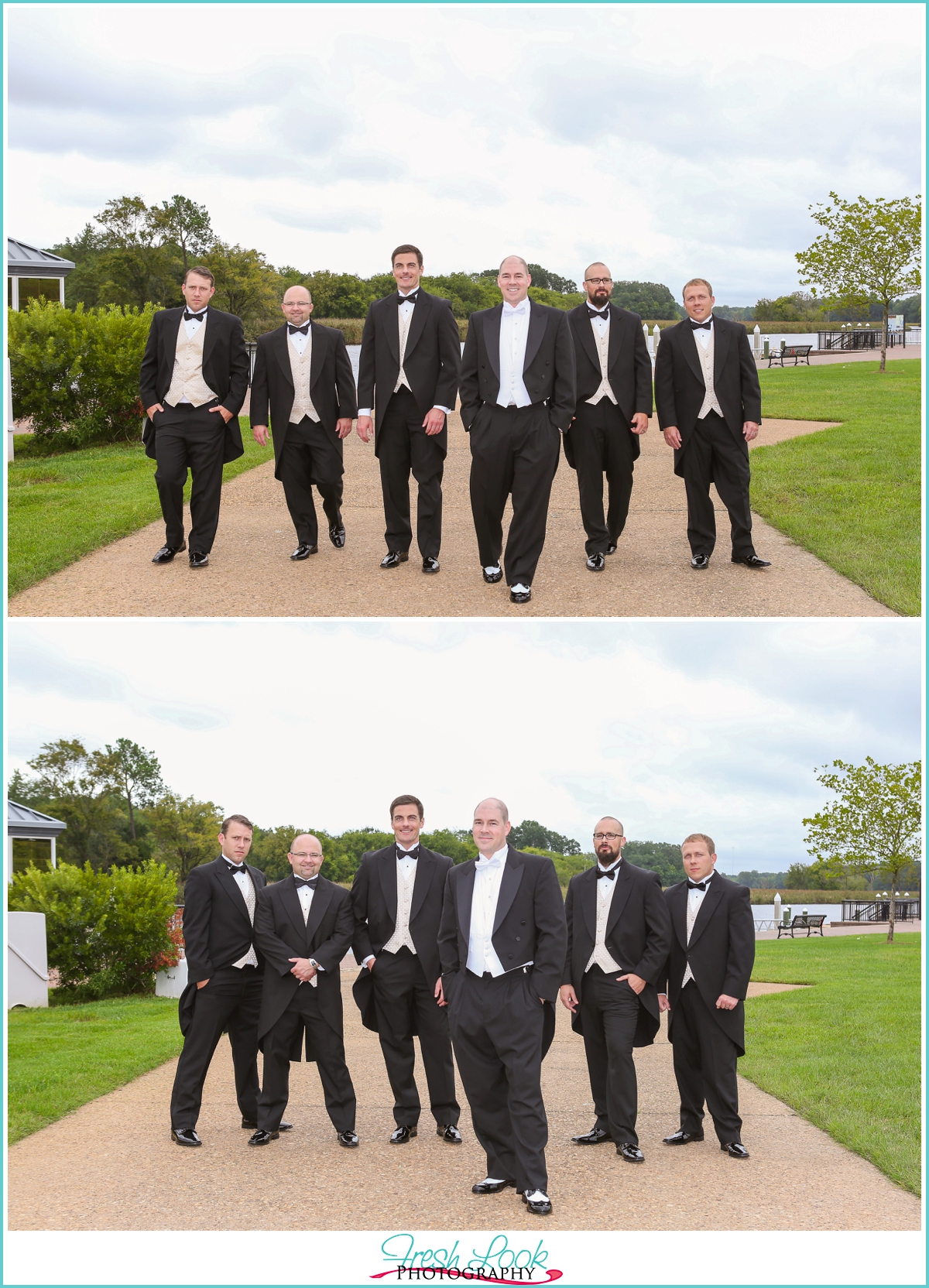 GQ Groomsmen poses