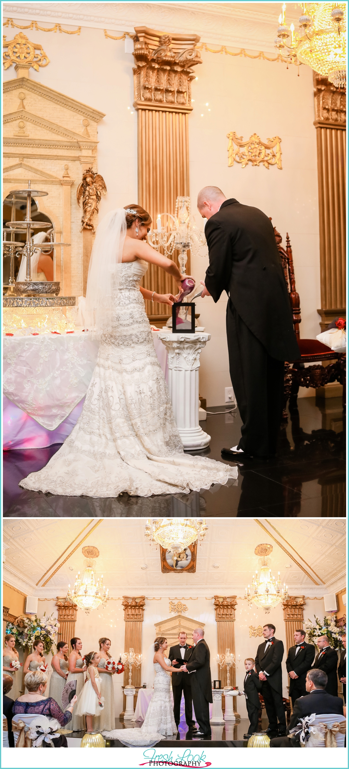 sand ceremony during wedding