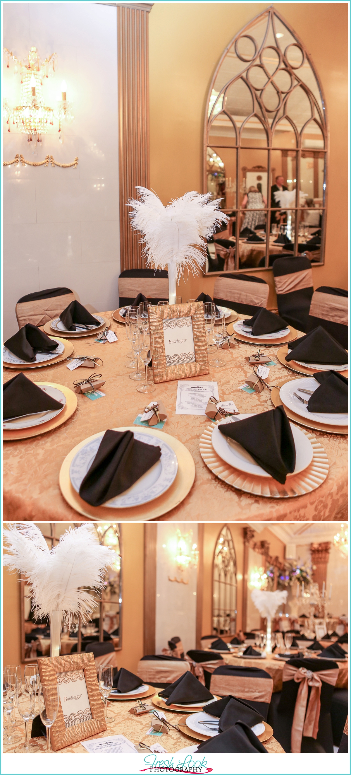 Great Gatsby themed wedding reception