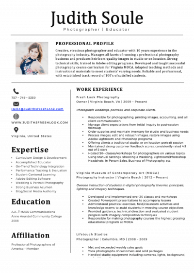 creative resume template