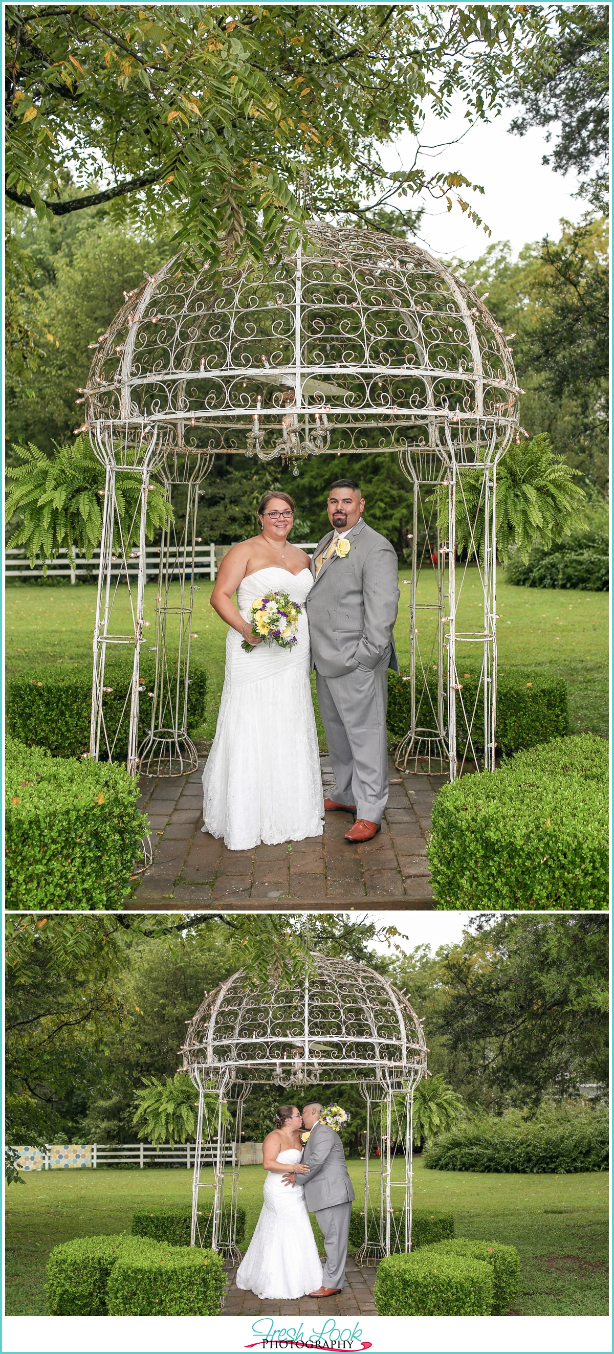 bride and groom formal portraits