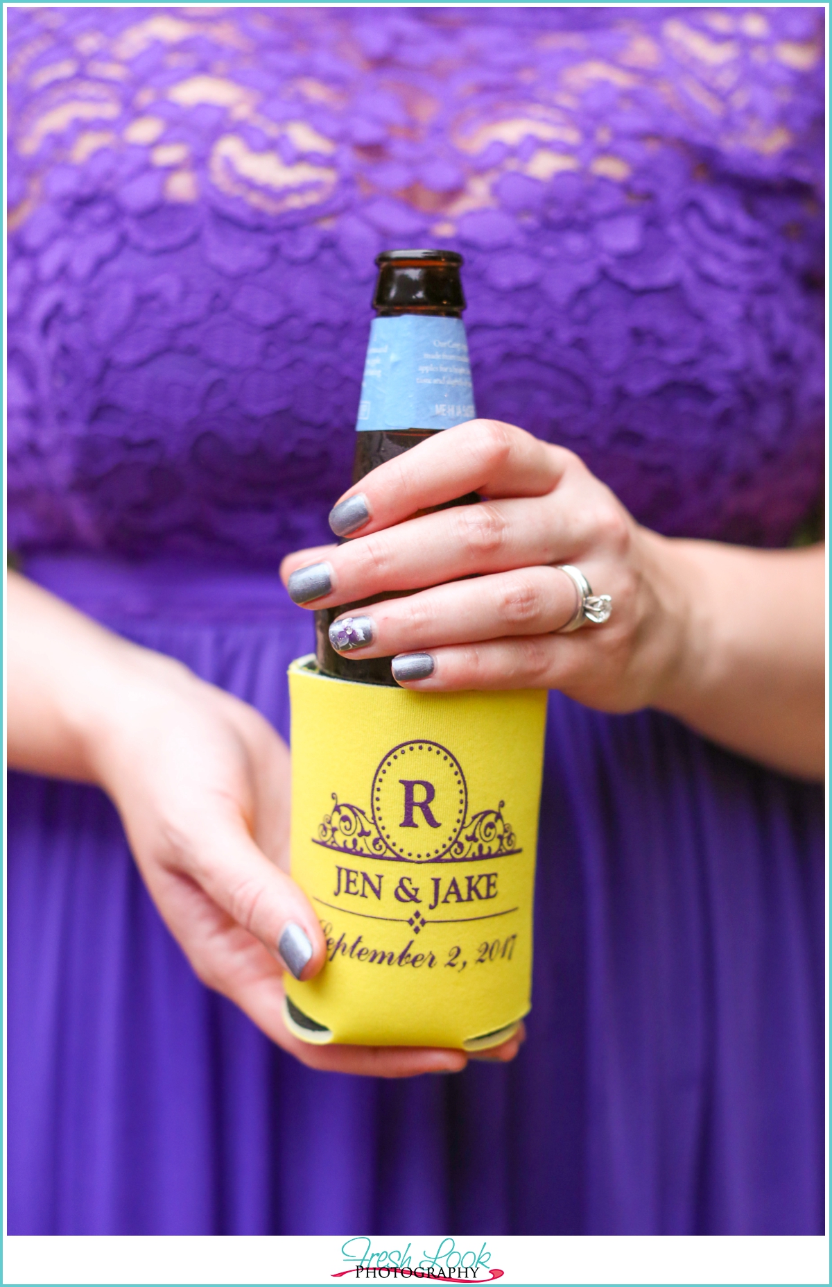 personalized wedding coozie