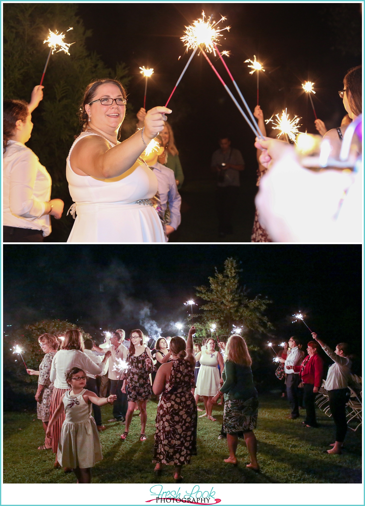 sparkler exit at the wedding