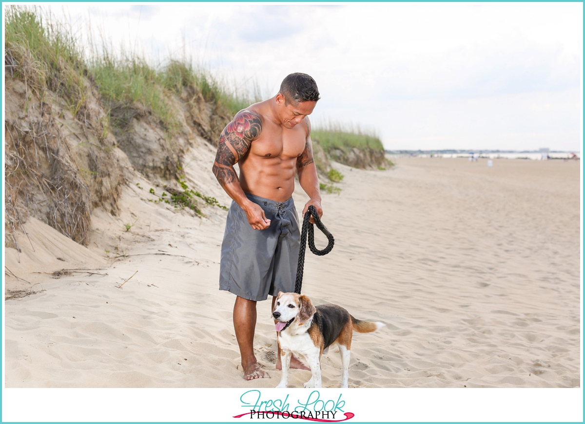 hot guys and dogs on the beach