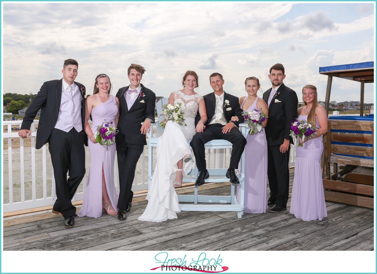 unique bridal party pose idea