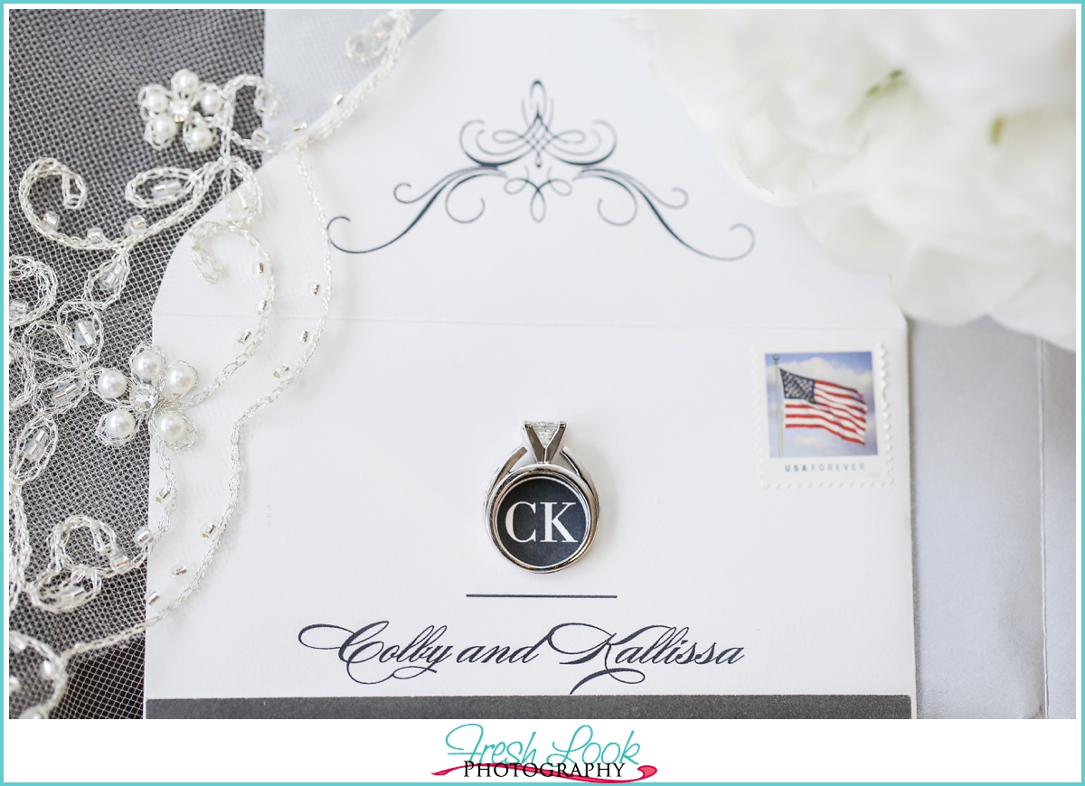 Elegant Navy and White Wedding Invitations