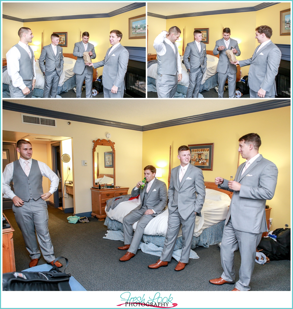 Groom and groomsmen before the wedding