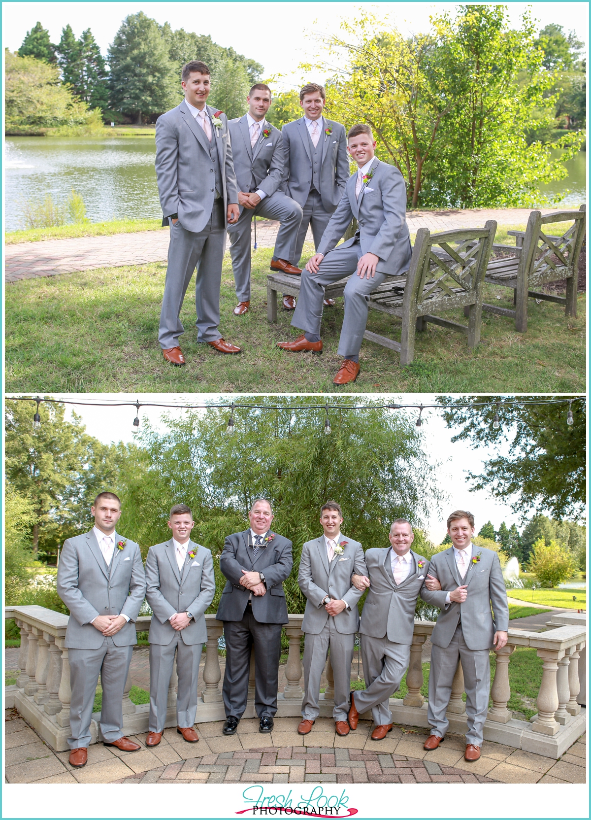 Groomsmen posing for the wedding