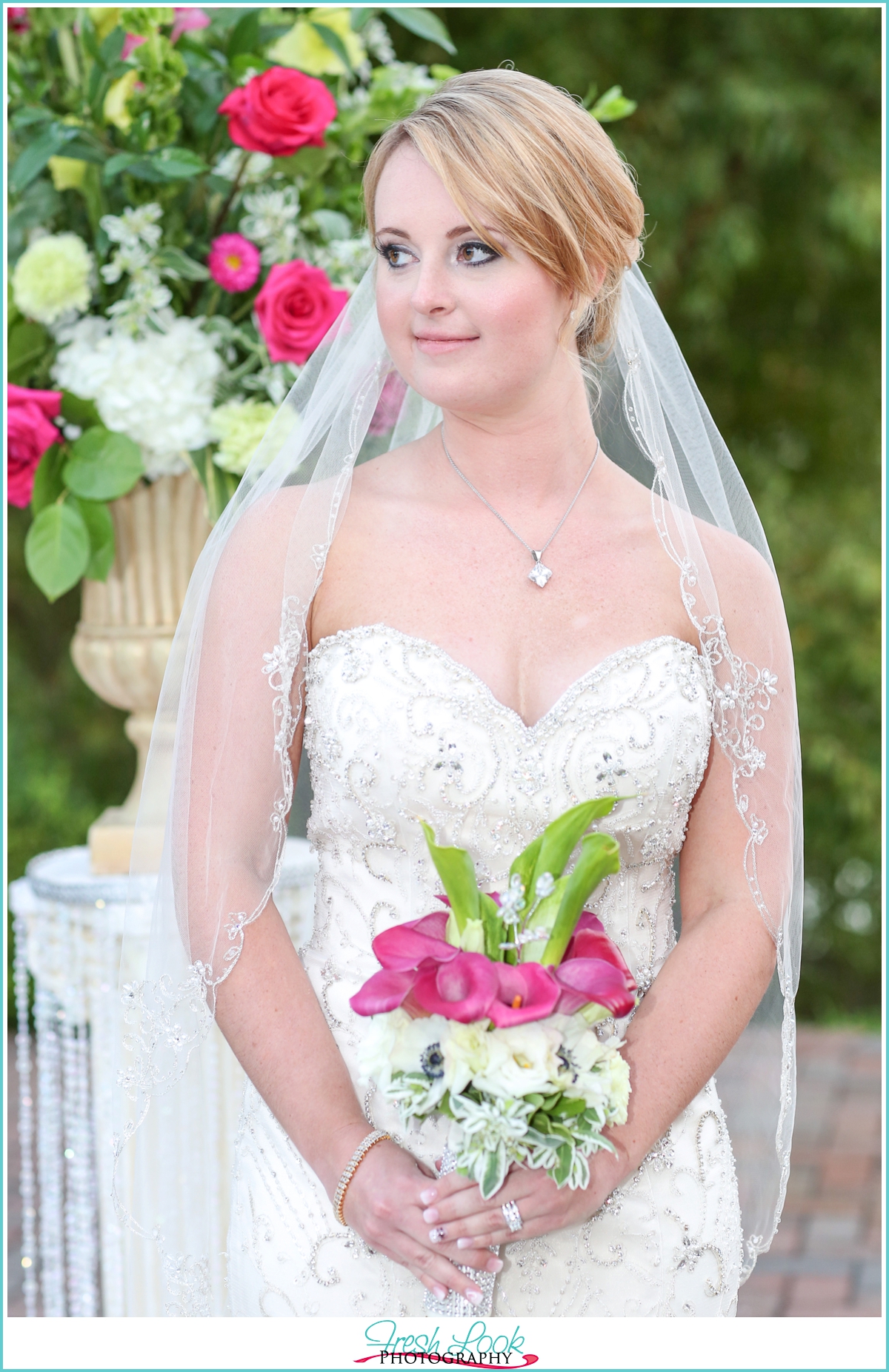 Bride gazing at her groom with love