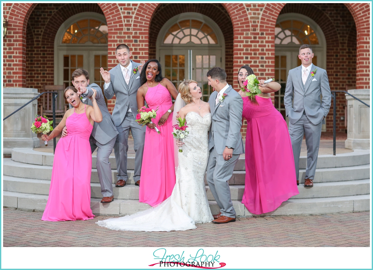 Crazy bridal party photos