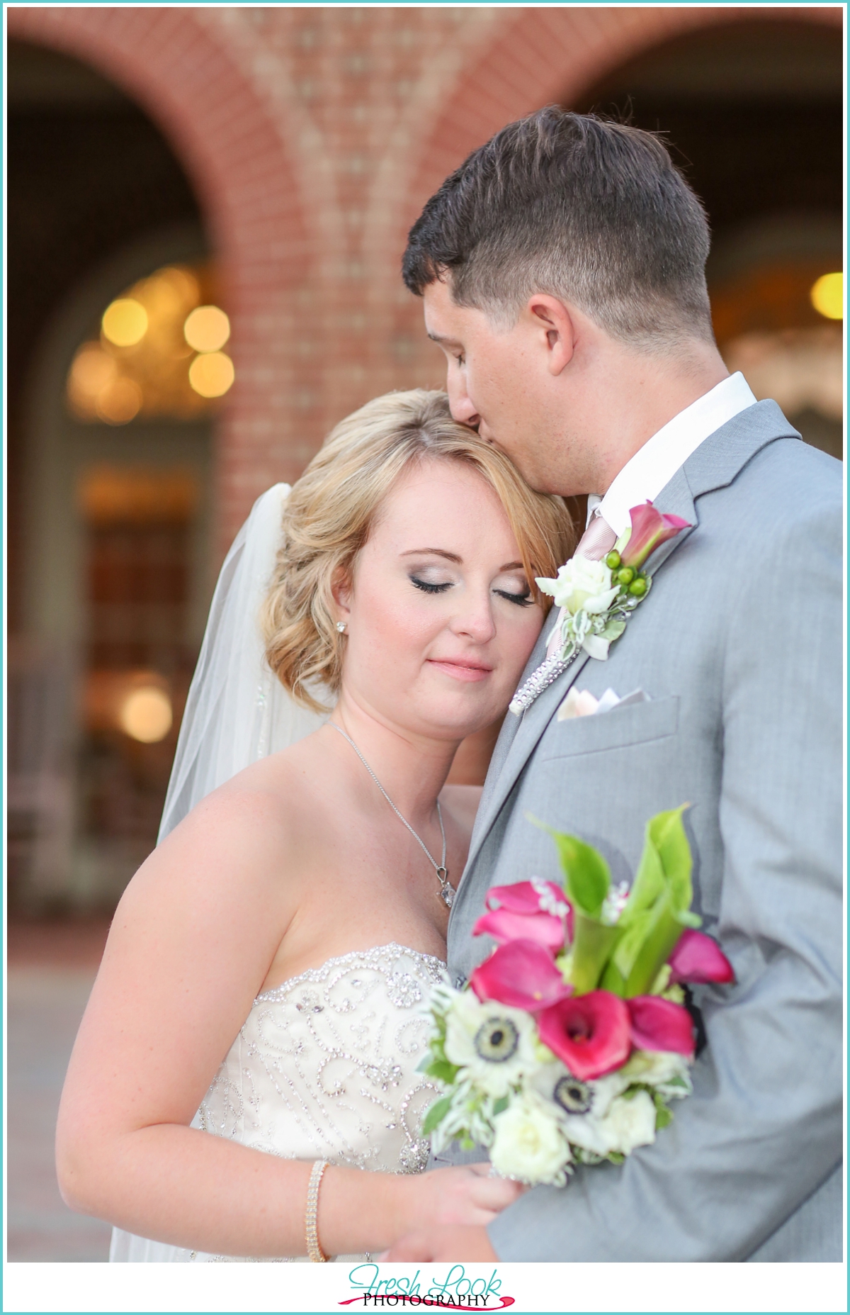 Romantic bride and groom portraits