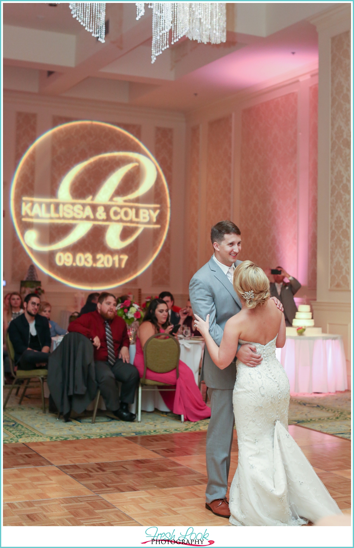 Bride and groom first dance