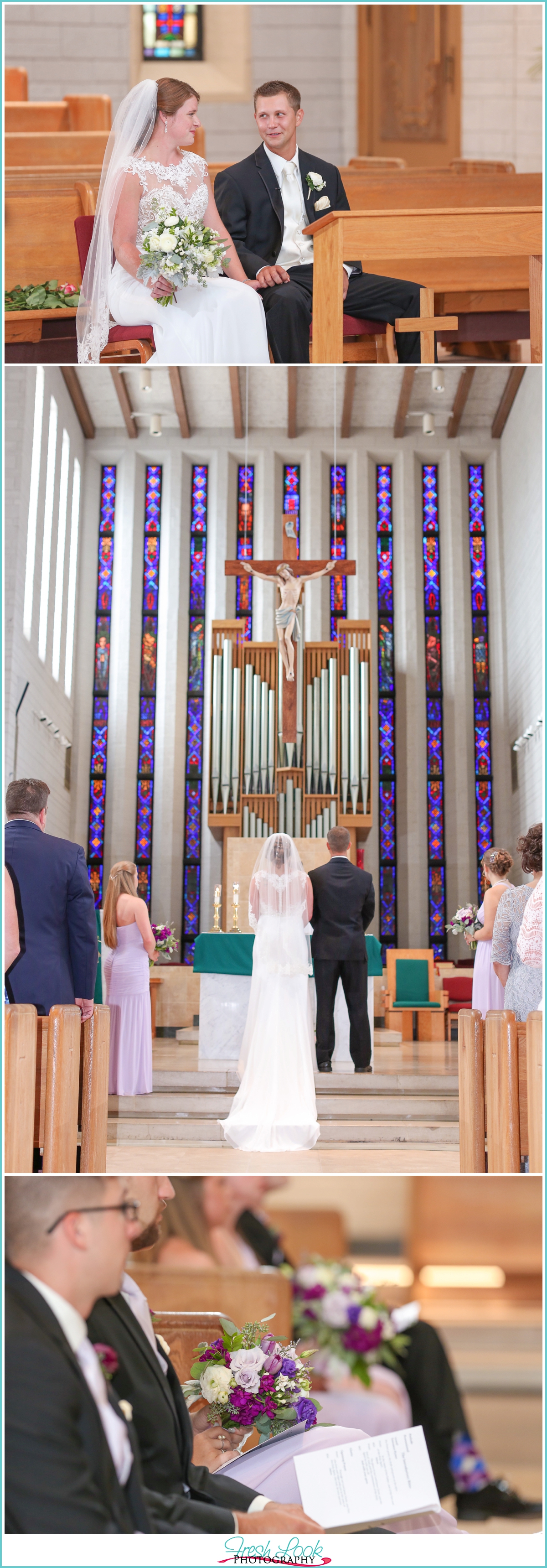Catholic church wedding ceremony