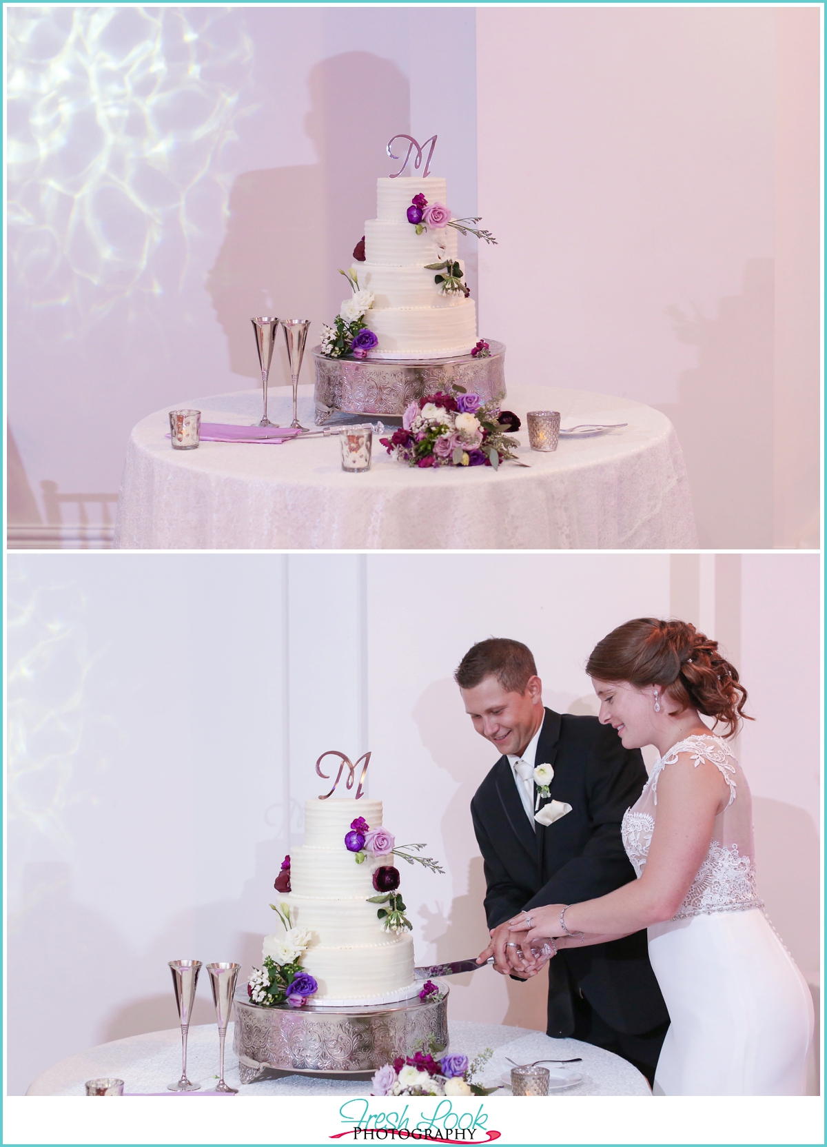 cutting the cake