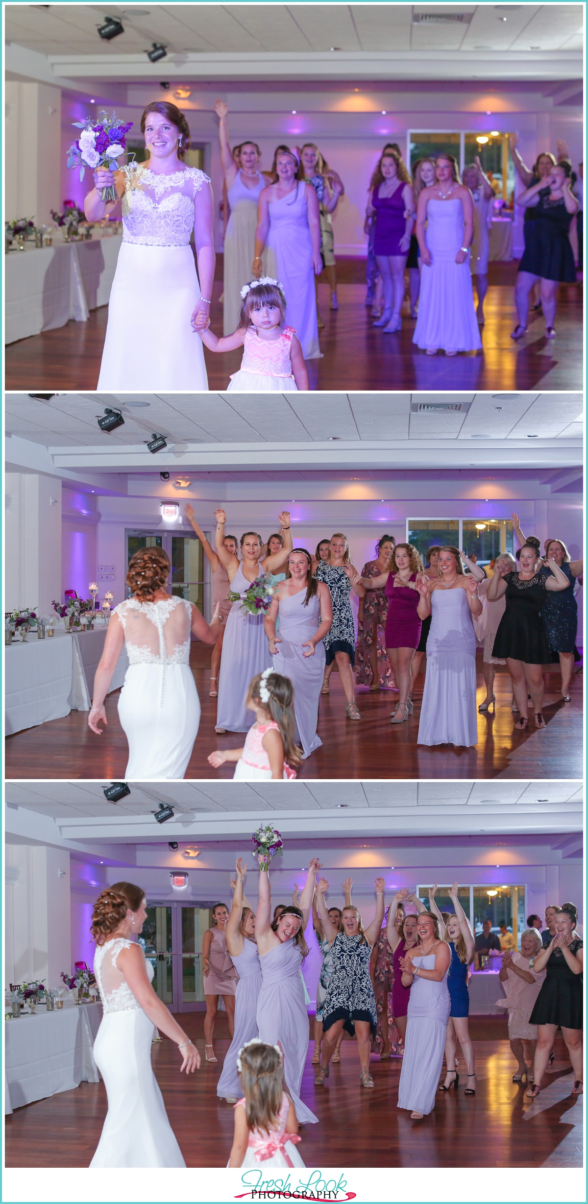 bride bouquet toss