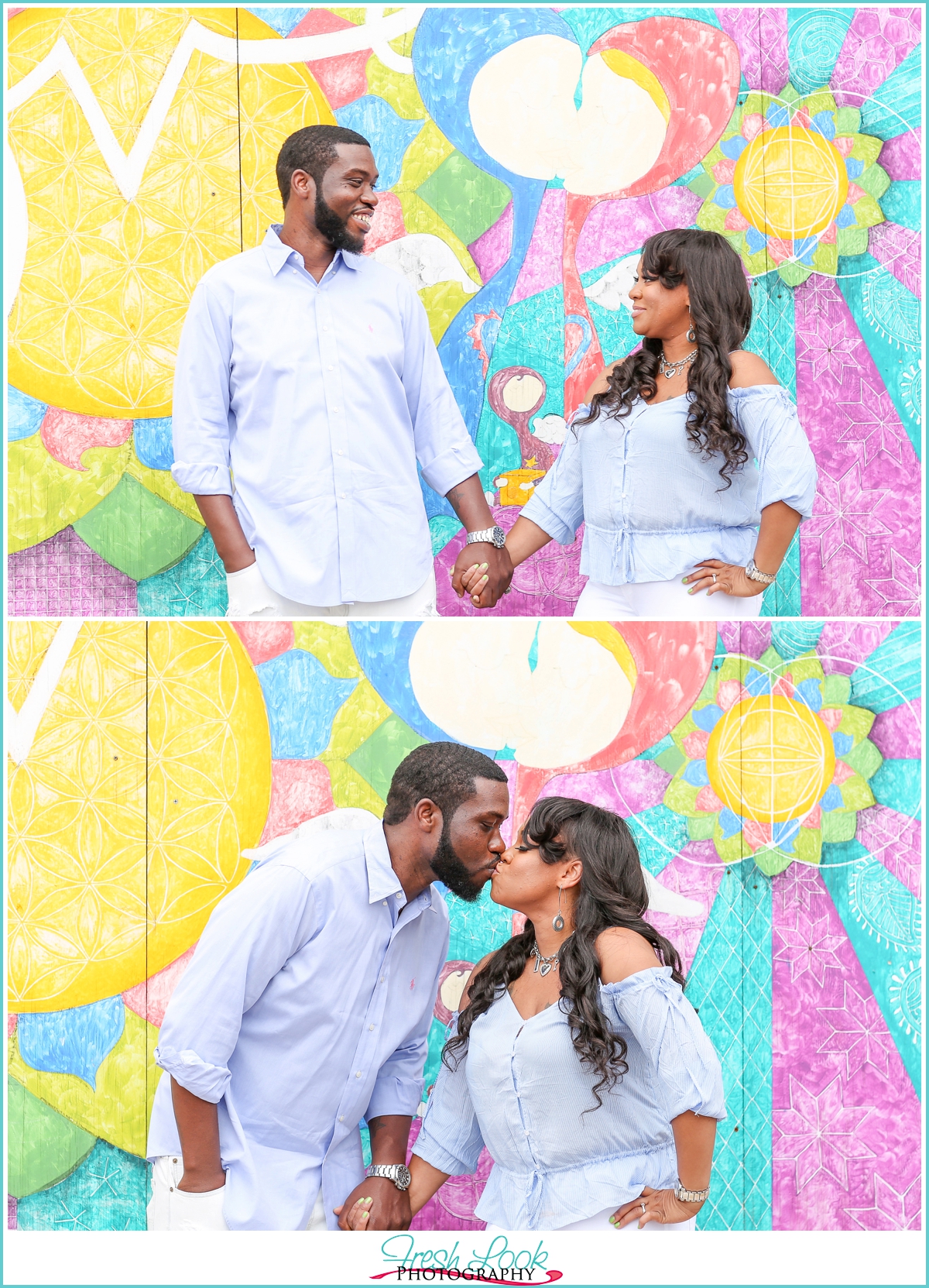 Love street art engagement session