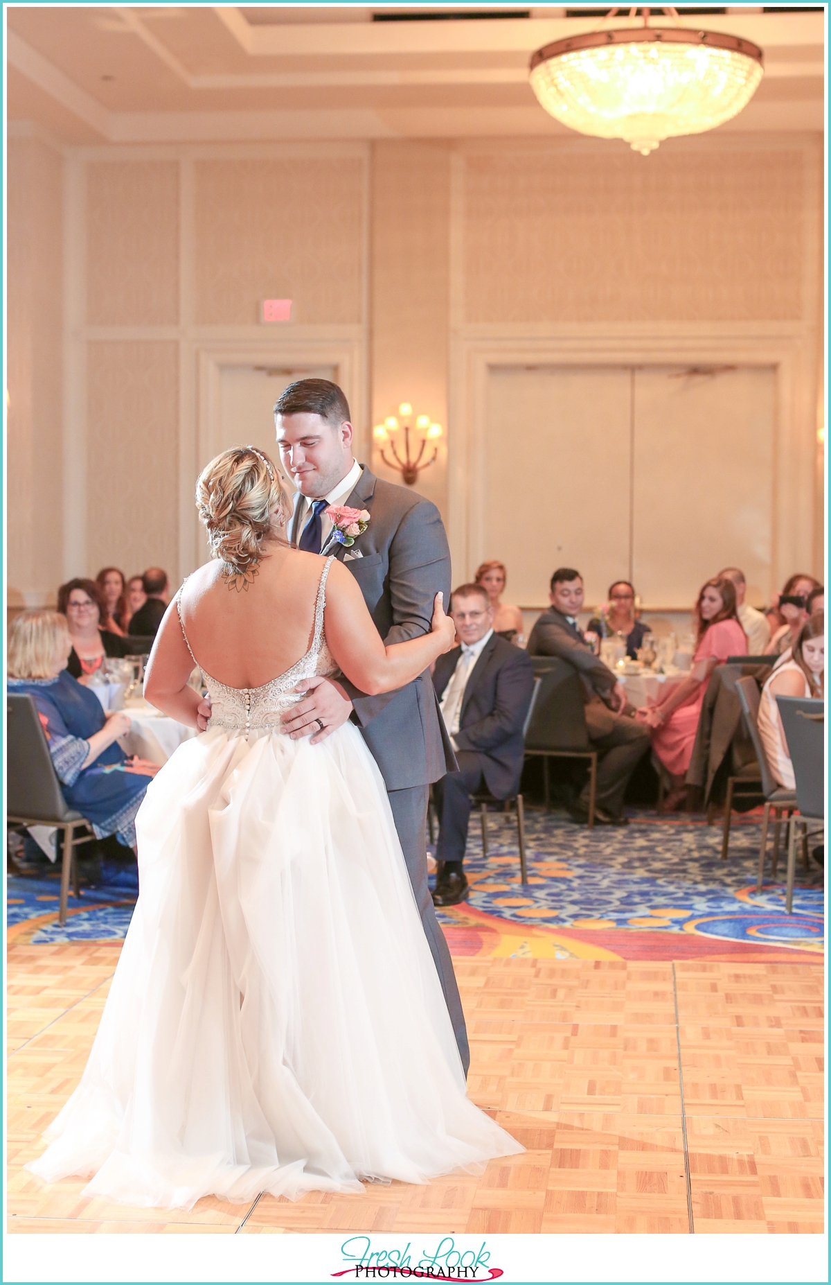 romantic first dance at the wedding