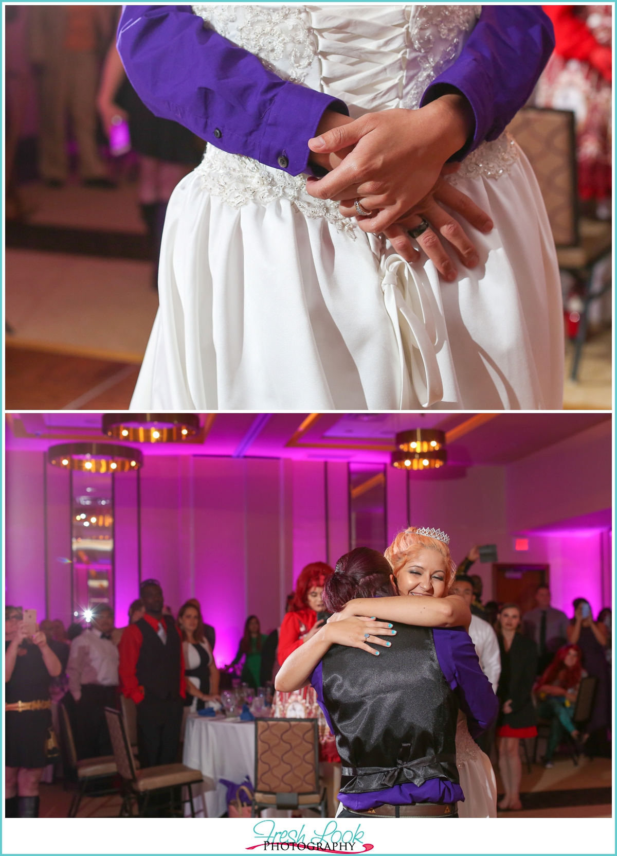 bride and groom first dance