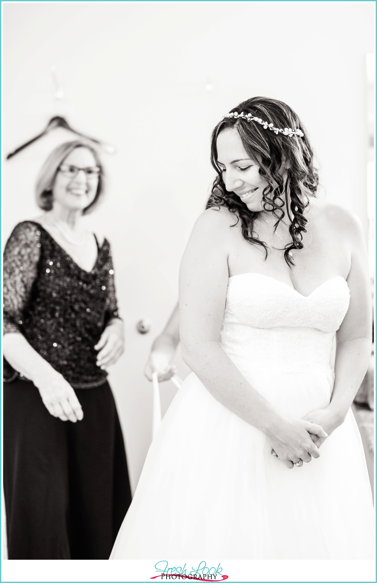 bride getting ready for the wedding