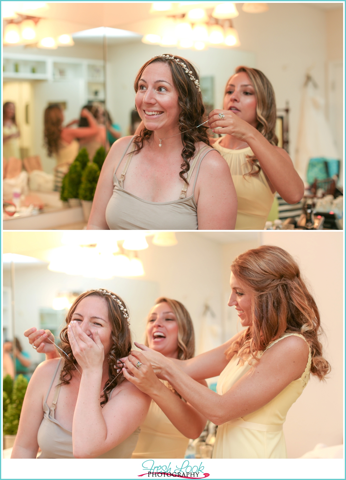 bride getting ready for the wedding