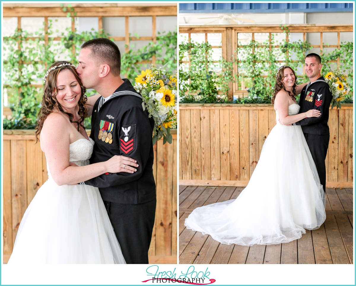 romantic bride and groom portraits