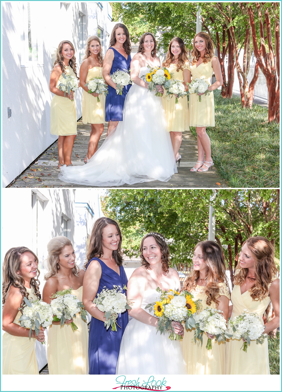 Virginia bride and her bridesmaids