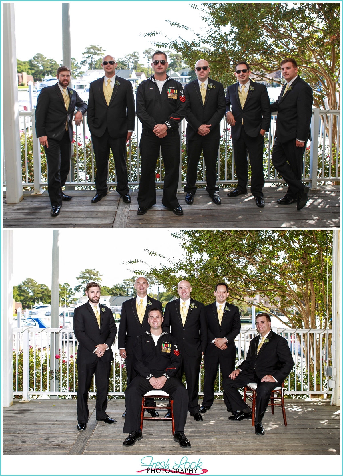 groom and groomsmen posing ideas