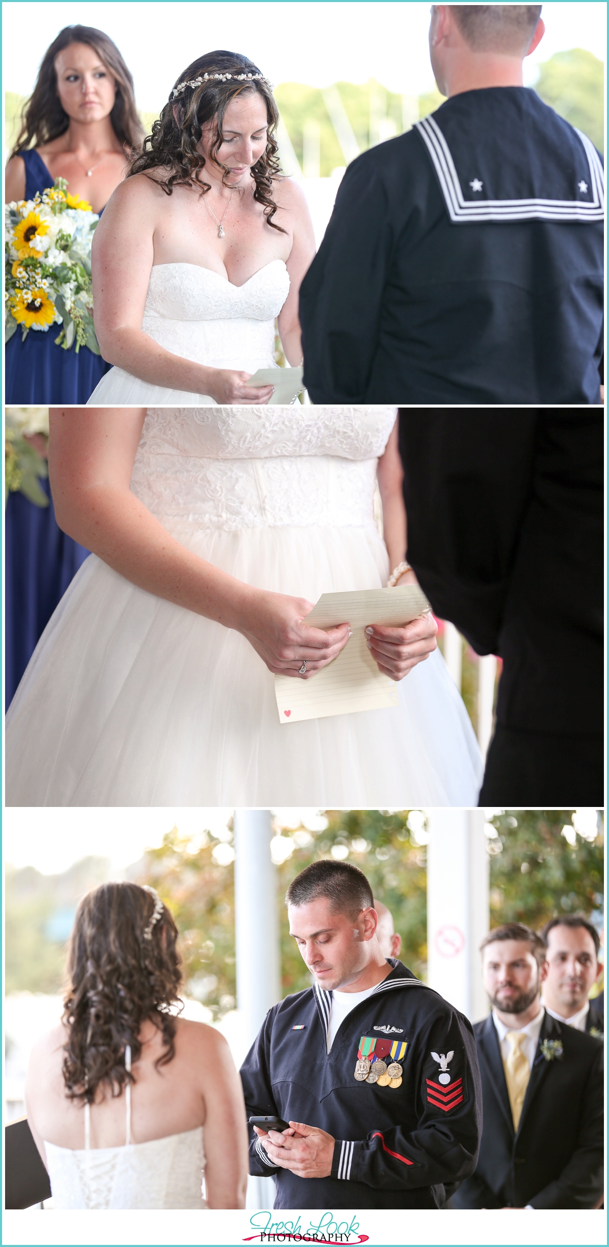 reading personalized wedding vows