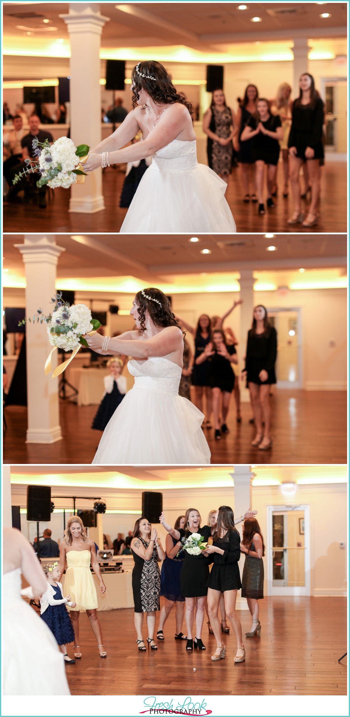 wedding bouquet toss