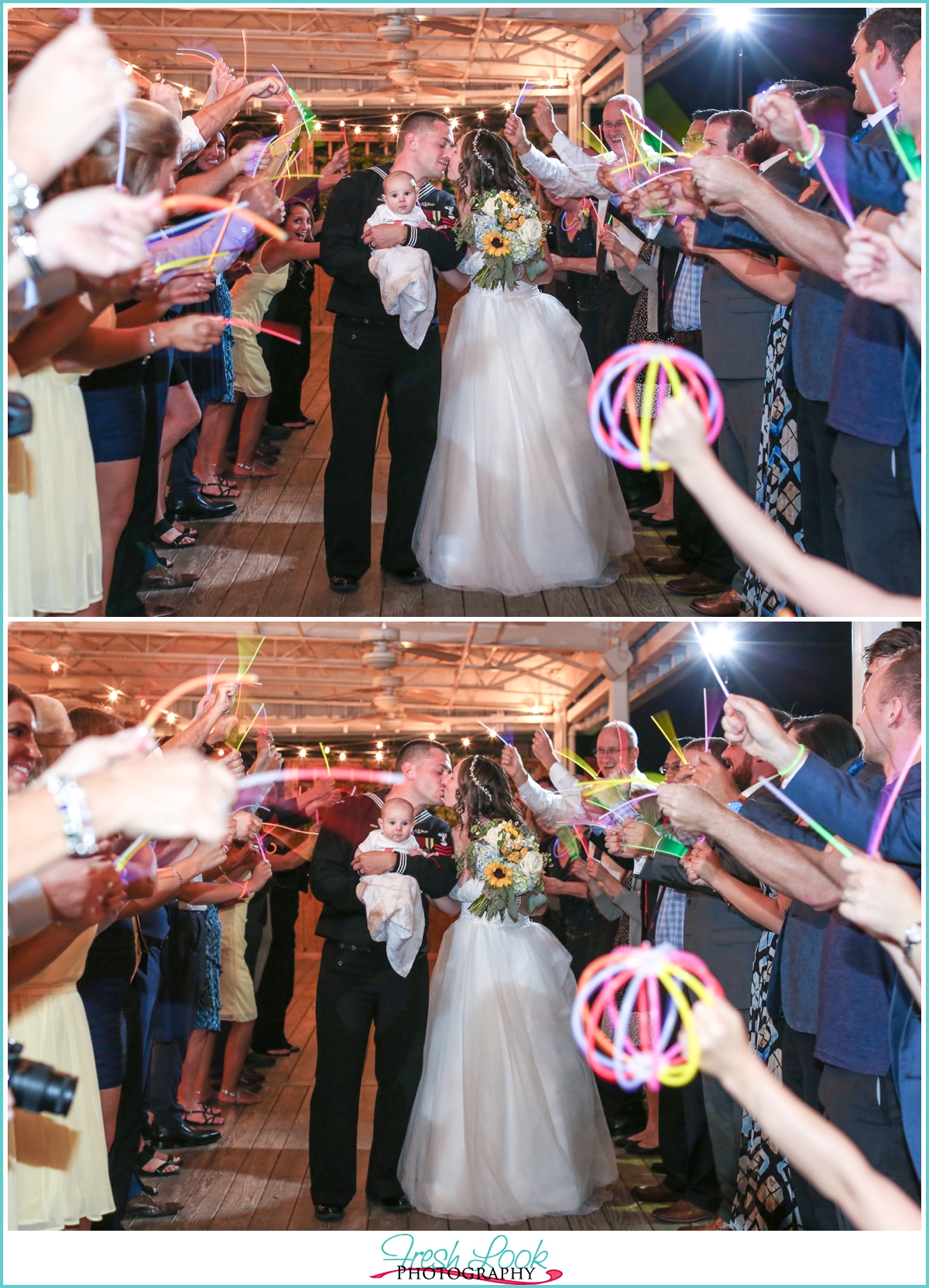 glow stick grand exit wedding