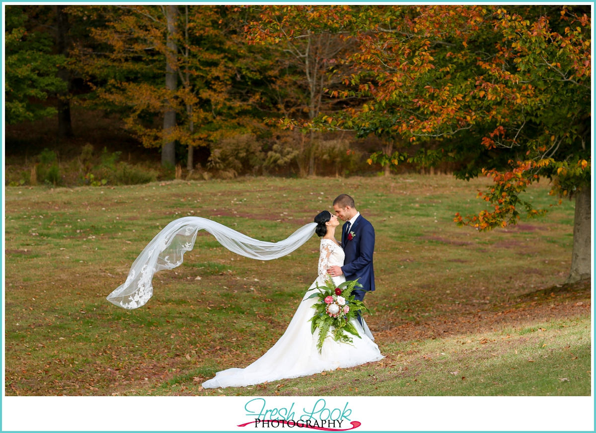 romantic bride and groom wedding