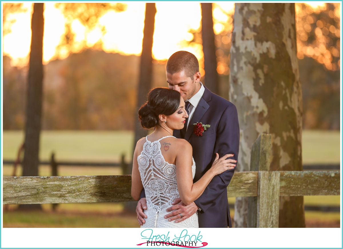 bride and groom first look