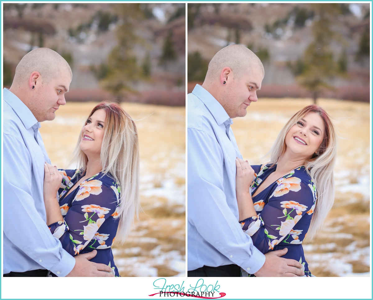 joyful engagement session