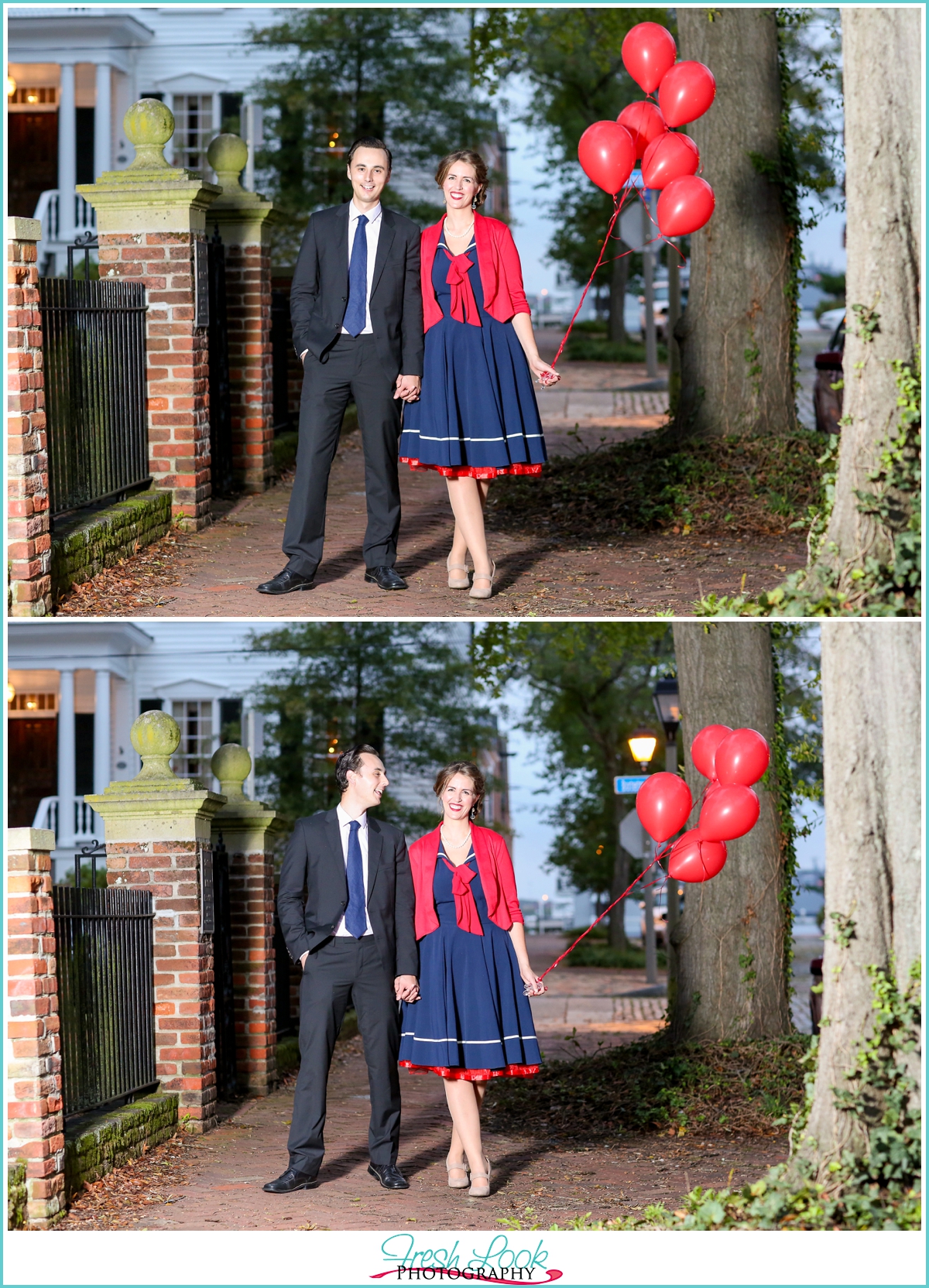 patriotic red white and blue engagement session