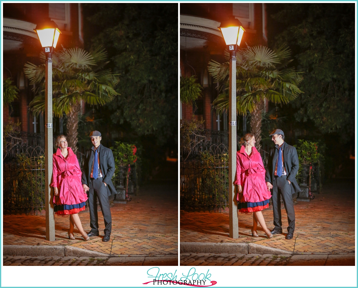 singing in the rain engagement session