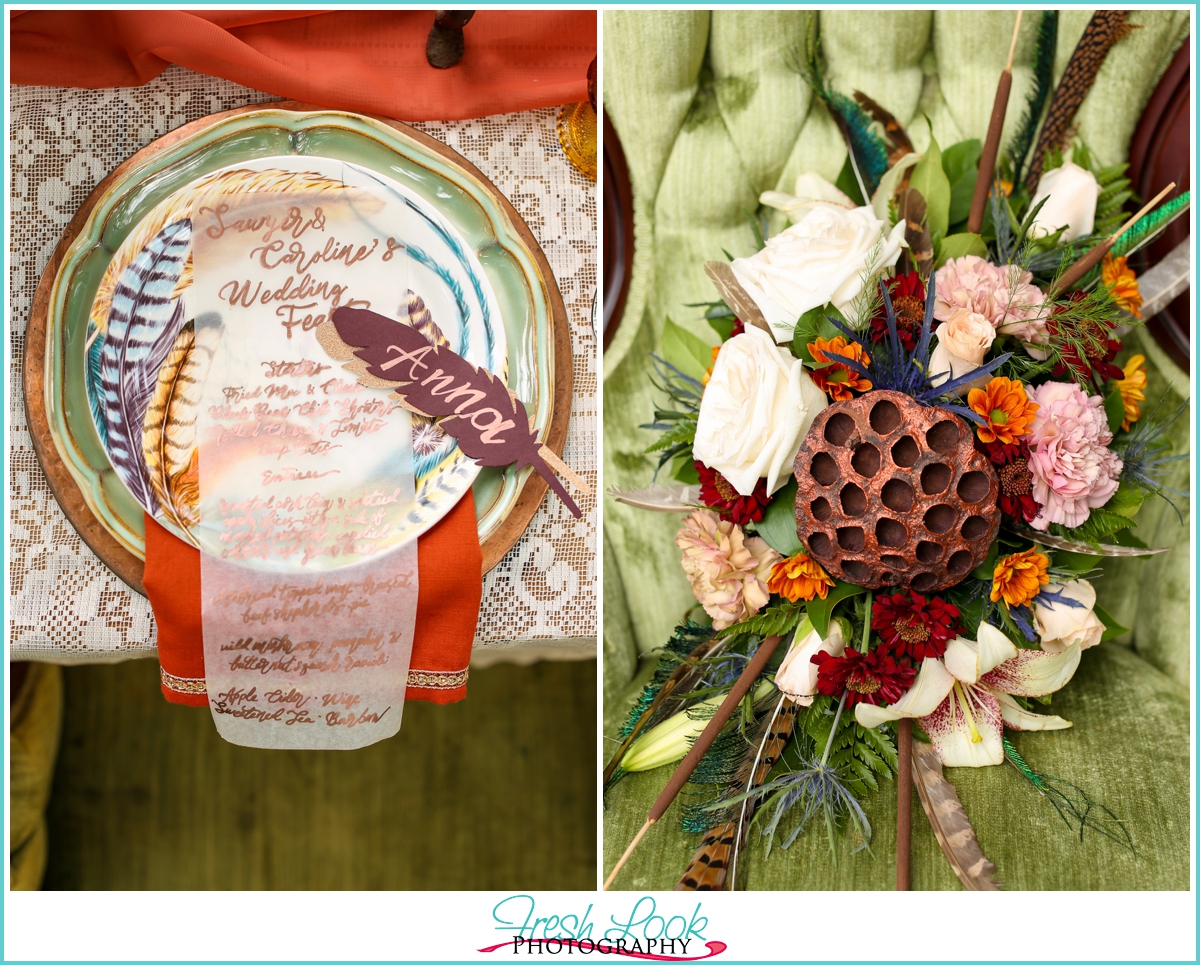 fall in love wedding reception details