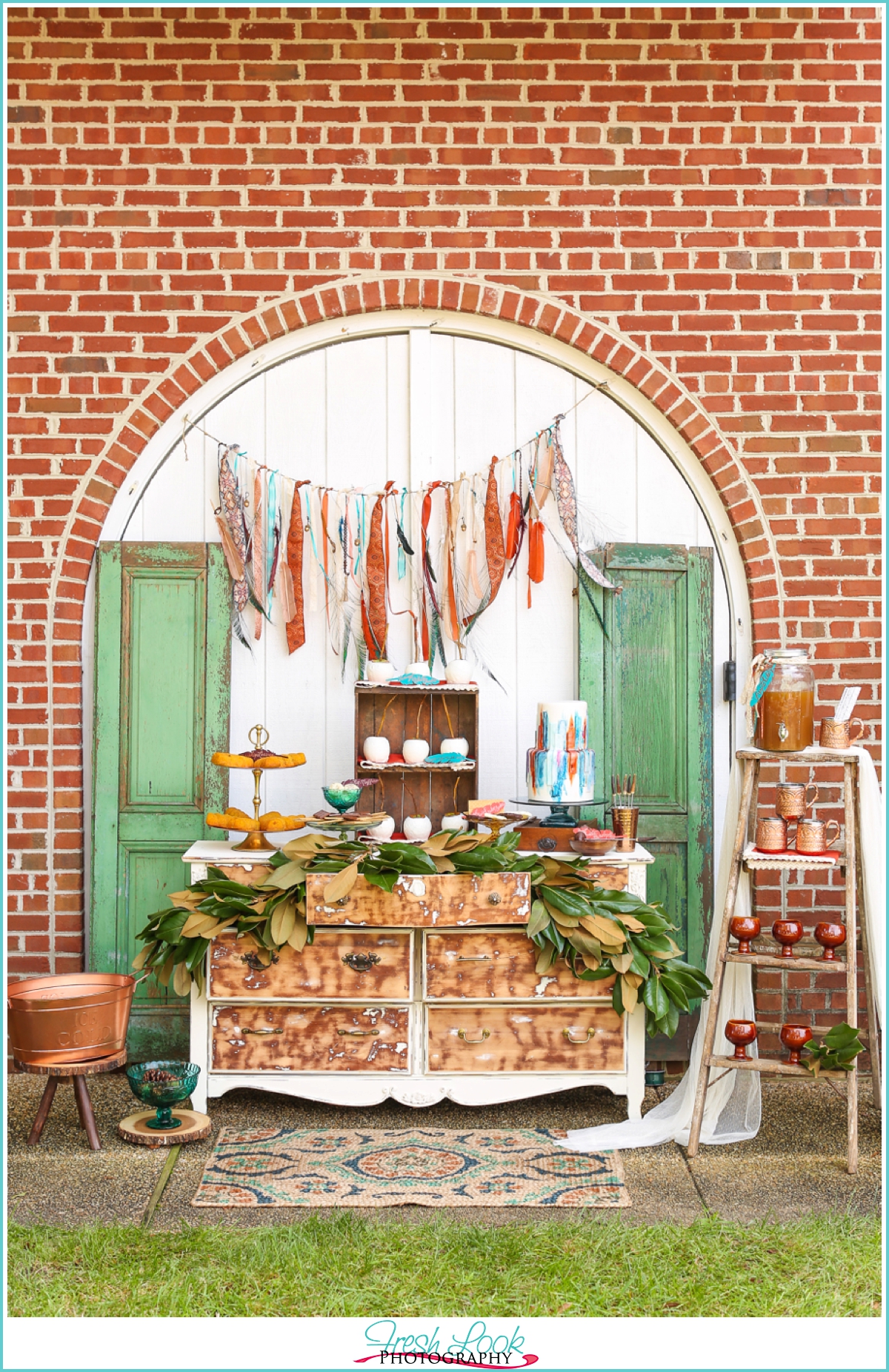 bohemian fall dessert bar