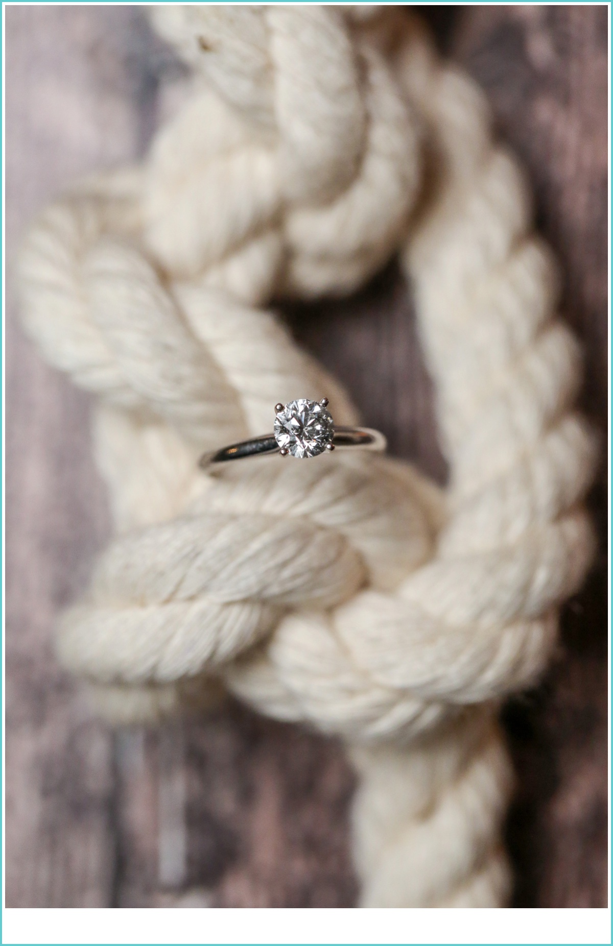 nautical engagement ring with rope