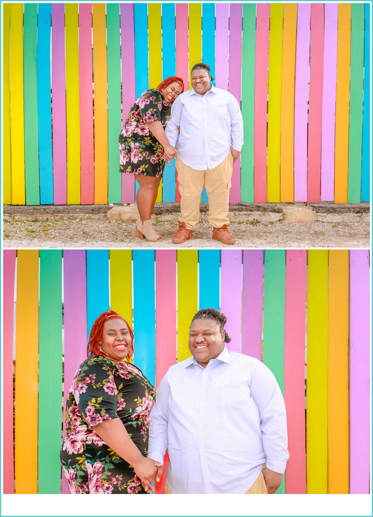 Colorful Engagement photos in Norfolk