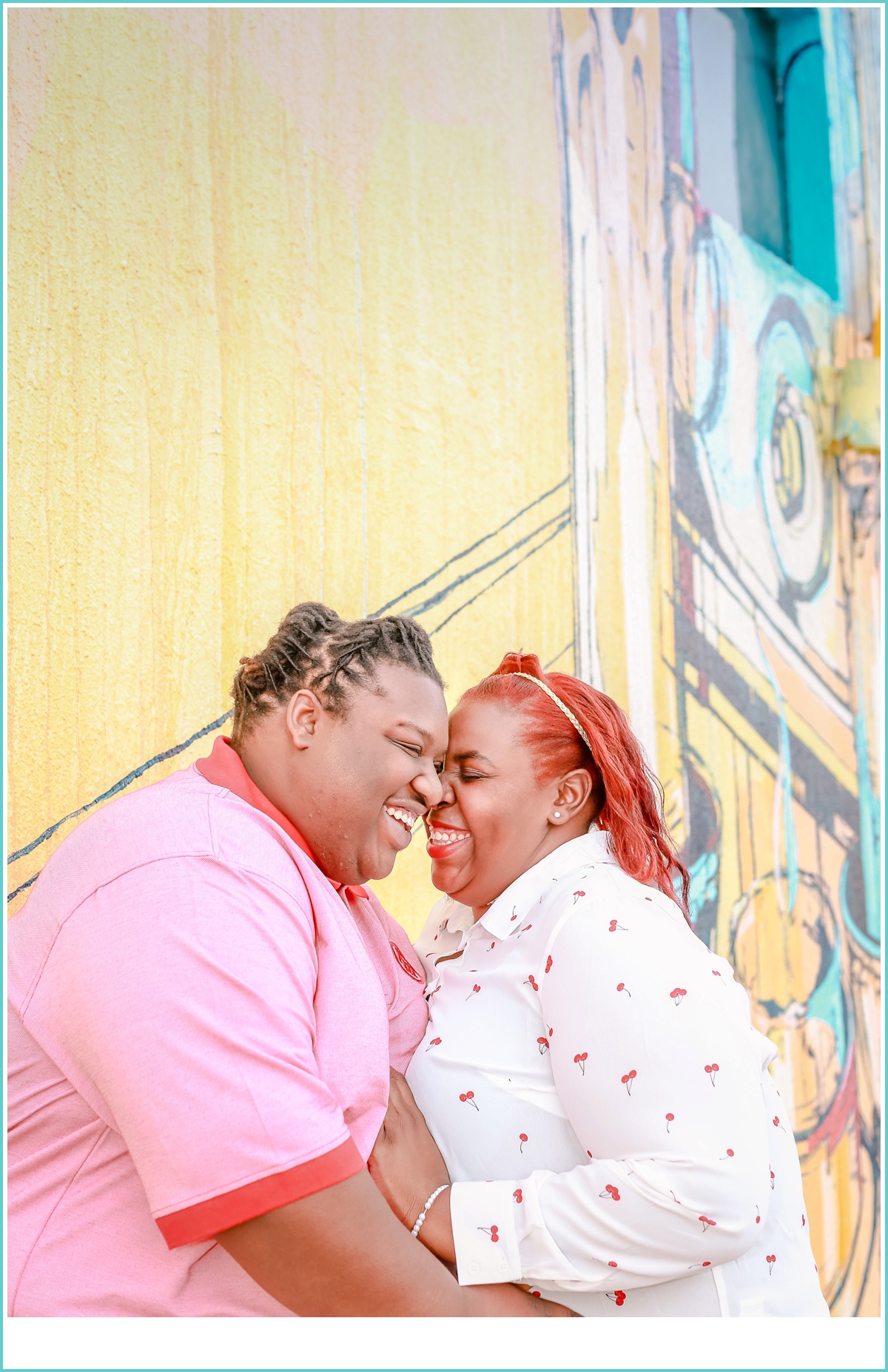 colorful Norfolk engagement session