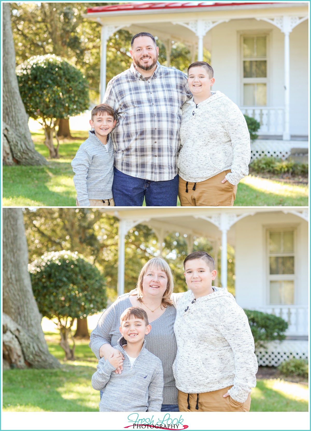 mother and sons photo shoot