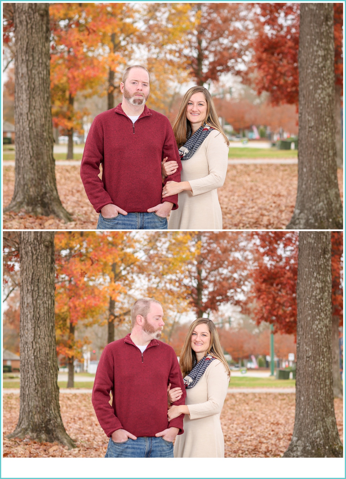 fall Virginia Beach engagement session