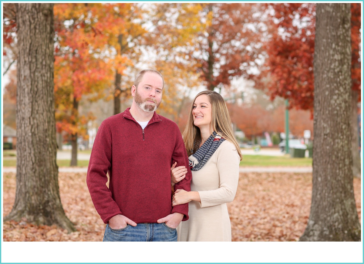 fall foliage engagement session