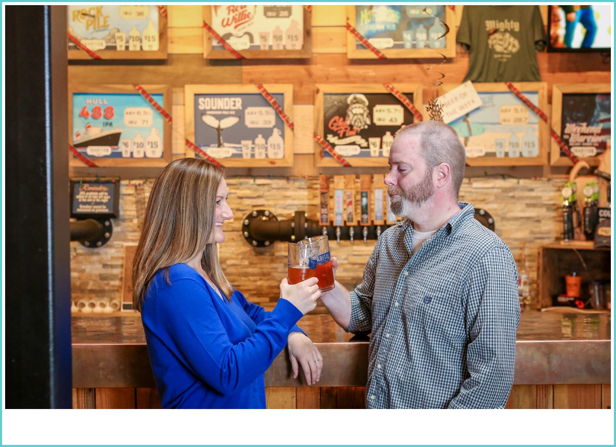 brewery engagement photos