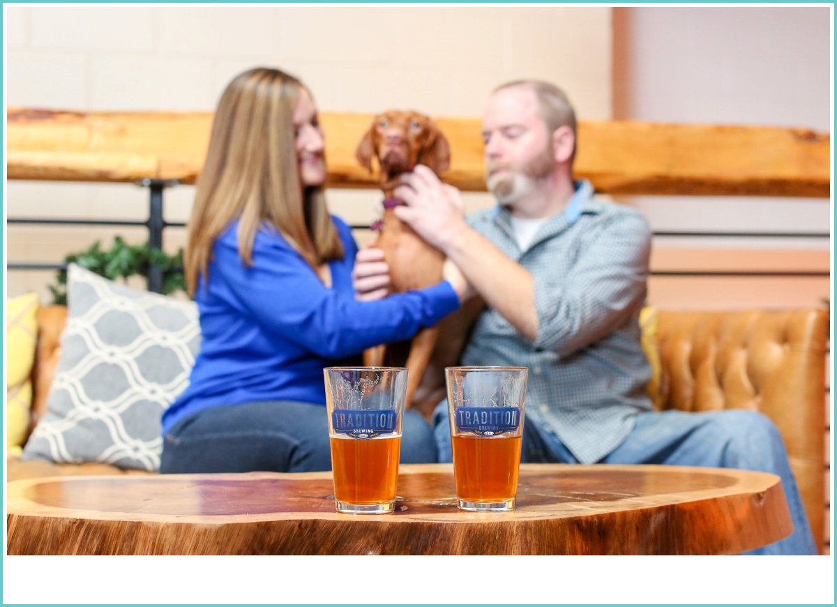 brewery engagement session with your dog