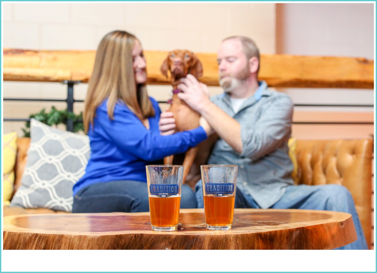 brewery engagement session with your dog