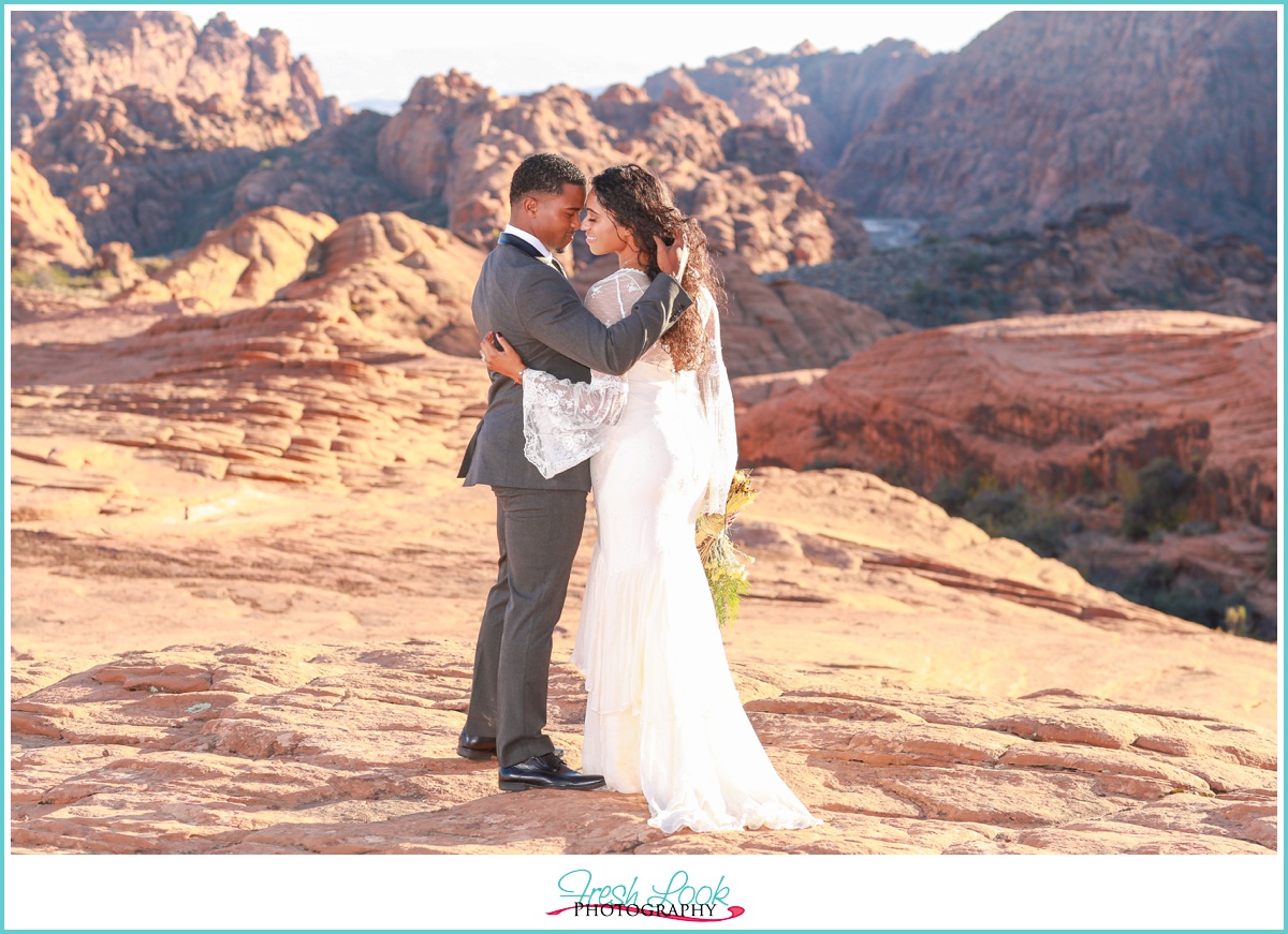 romantic Snow Canyon Wedding in Utah