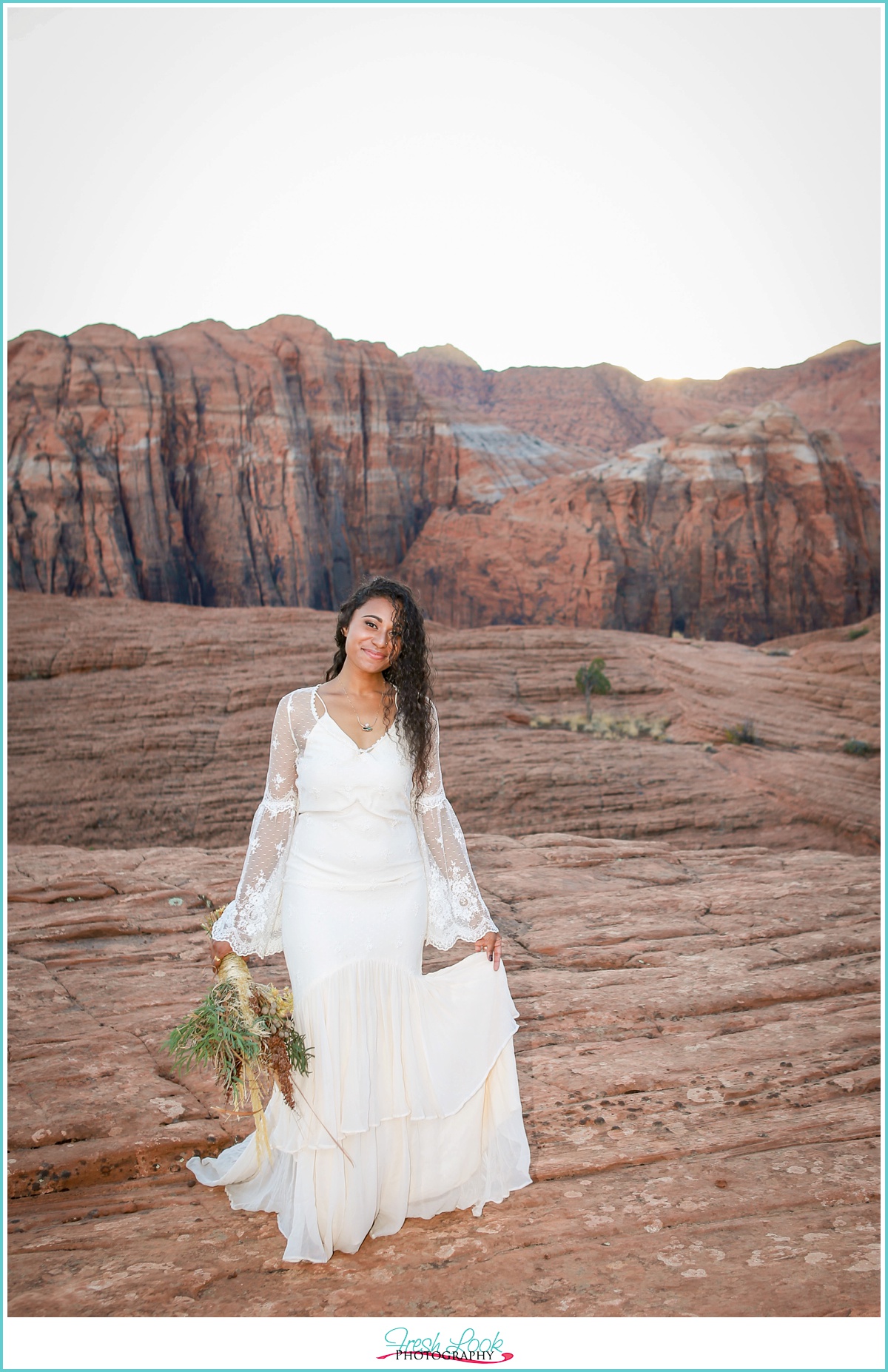 lace dress for mountain wedding